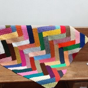 Handcrafted Blanket Baby Lap Throw Gender Neutral Tummy Time Wheelchair Chevron